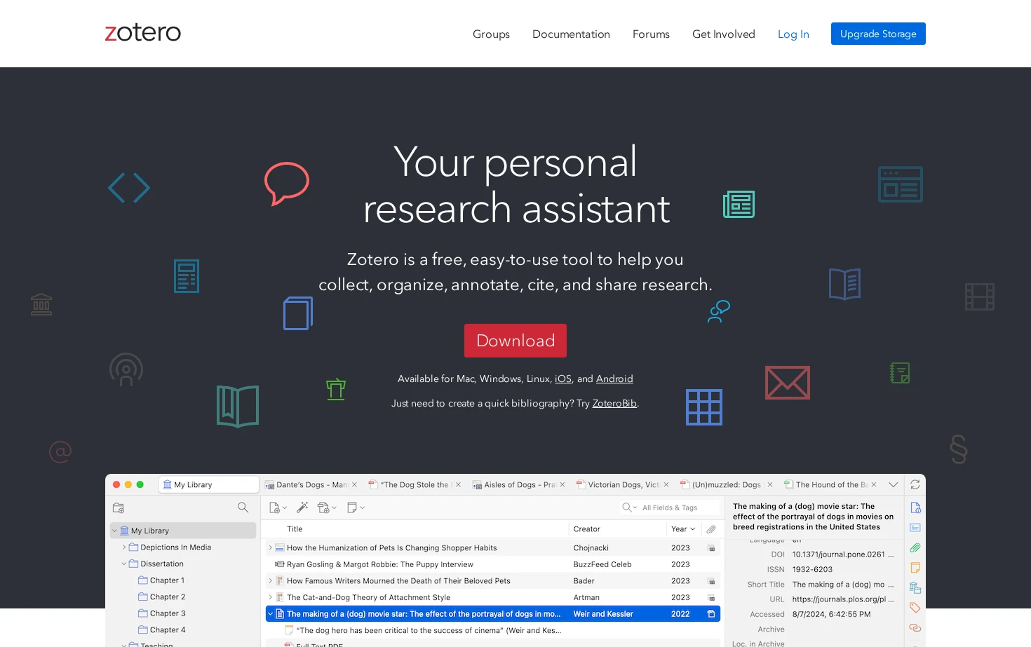 Zotero 页面快照